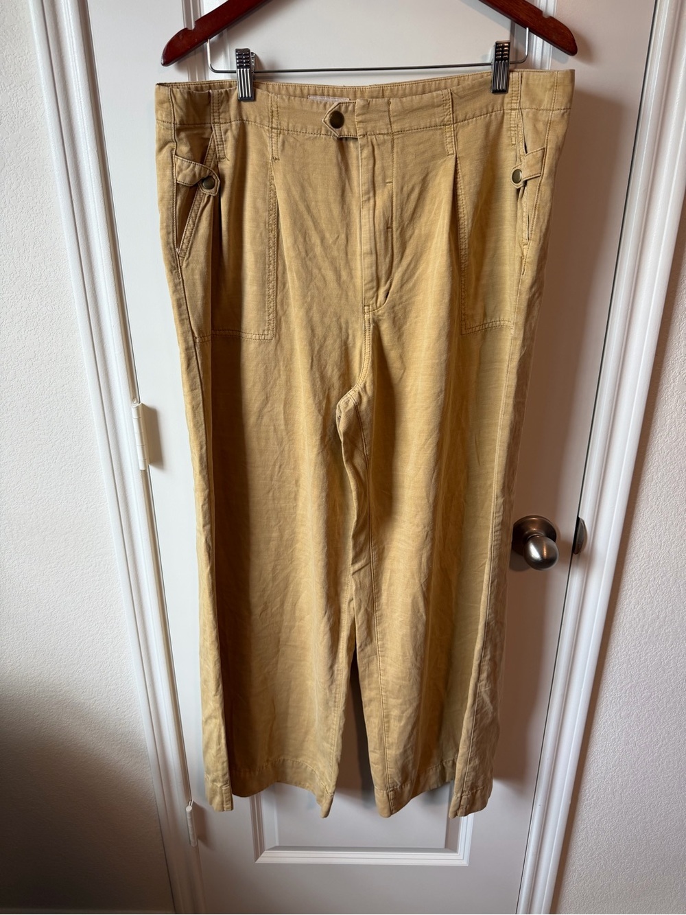 Anthropologie Pilcro Wide-Leg Pants in Tan
